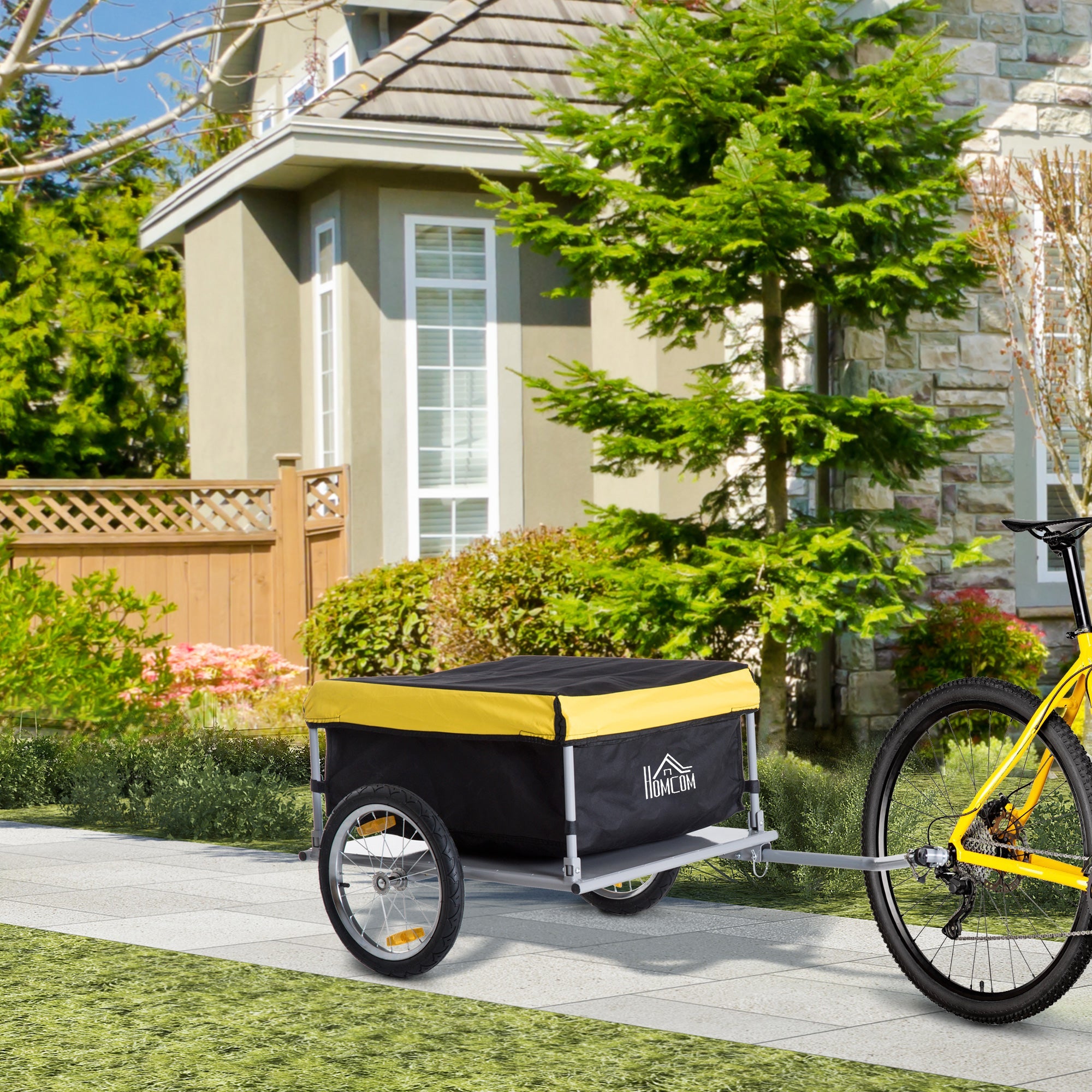 New Bicycle Bike Cargo Trailer Cart Carrier Shopping Yellow and Black