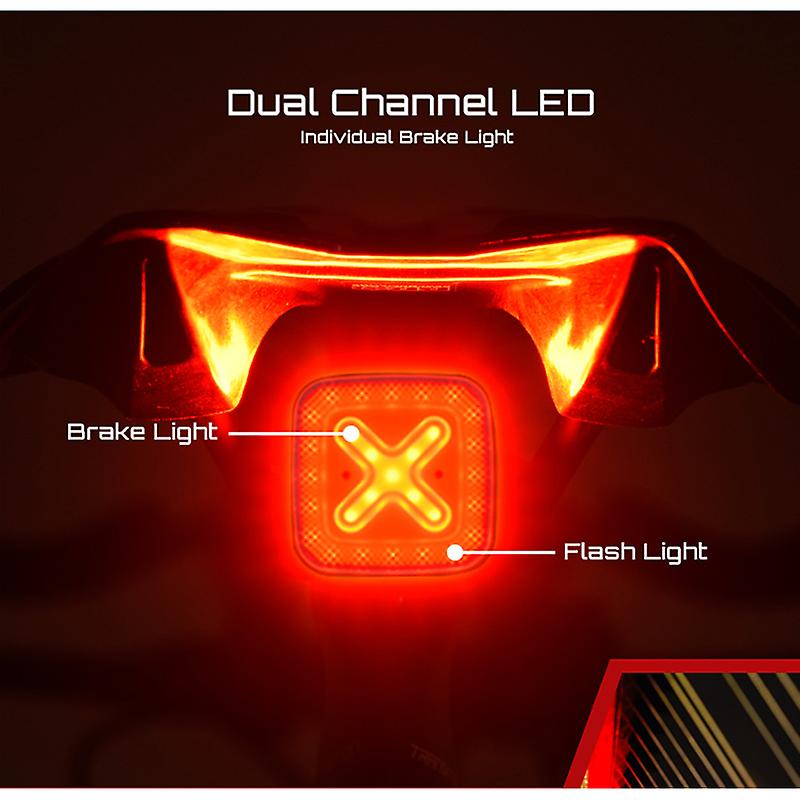 Smart Tail Light Bicycle Brake Warning Light Ultra Bright Rear Light Usb Charge Led Night Warning Light