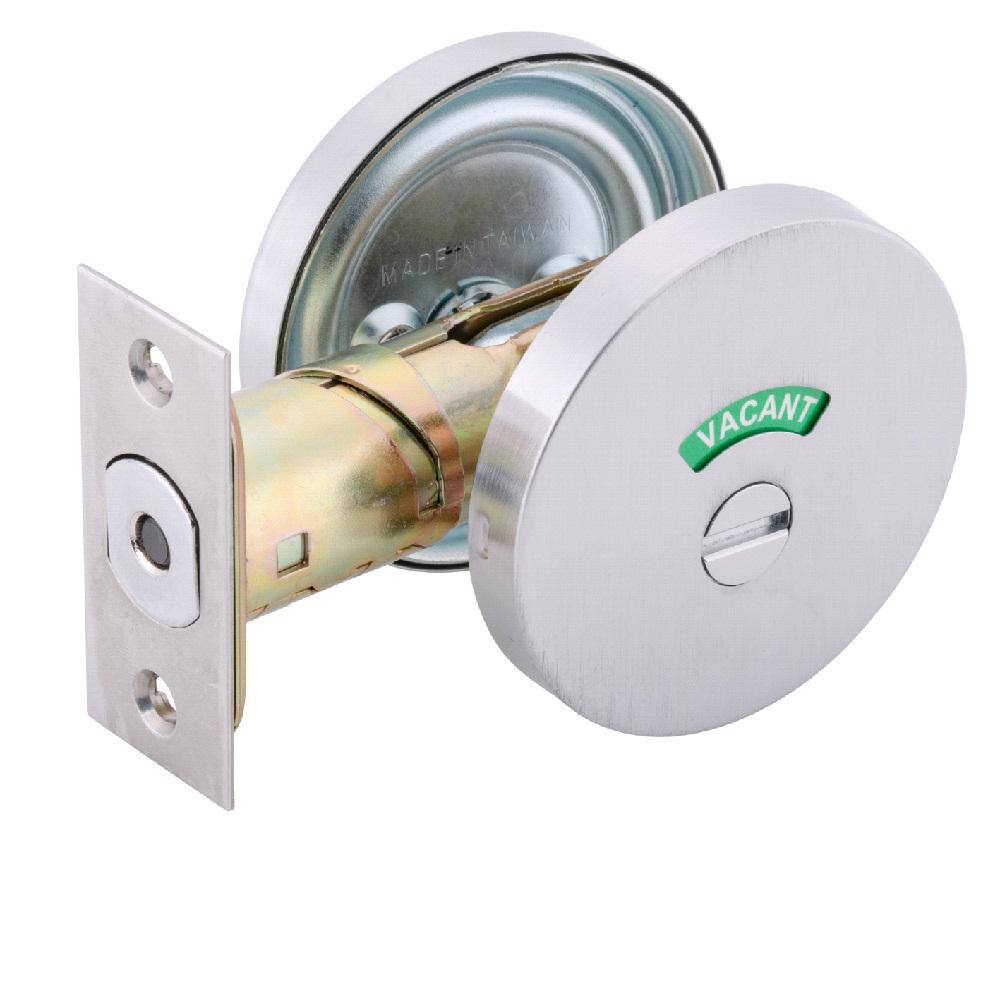 Universal Hardware Universal Hardware Occupancy Indicator Deadbolt non-handed adjustable backset Satin Chrome Finish UH40131