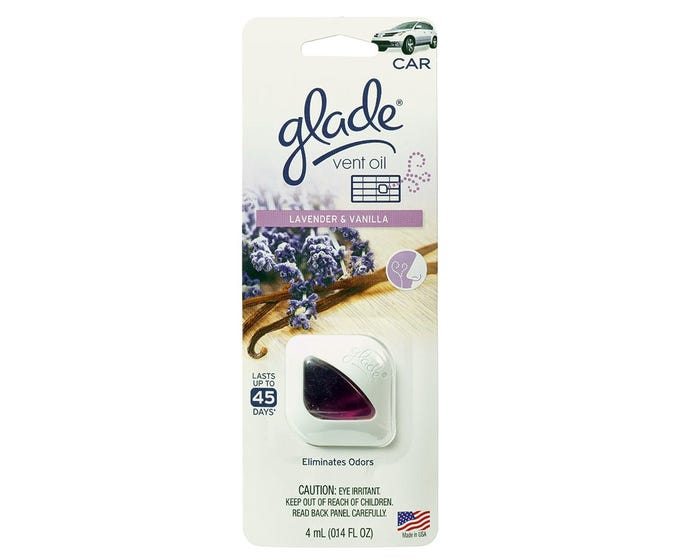 Glade Auto Vent Oil Air Freshener Lavender/Vanilla - AUTO805026