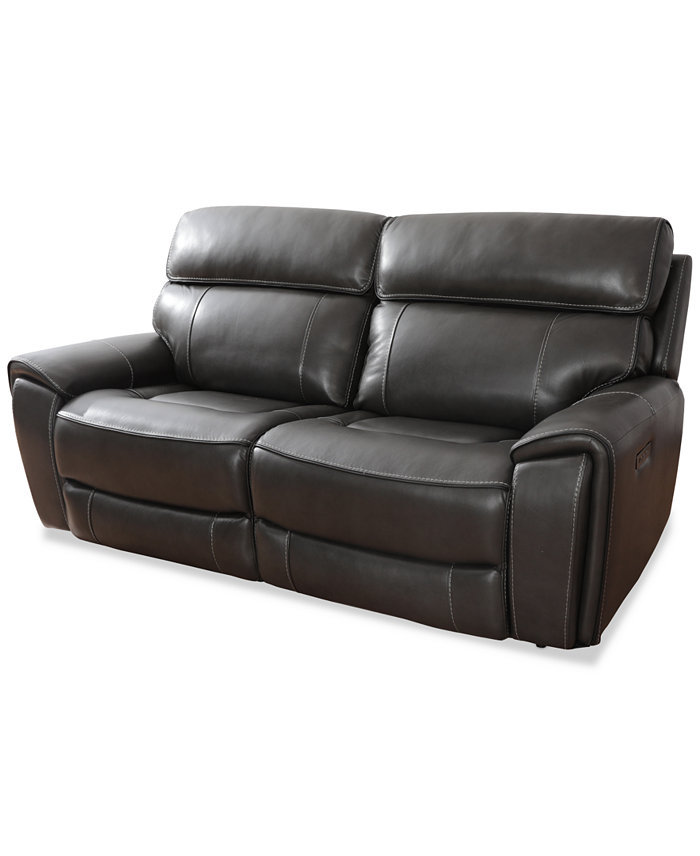 Furniture Hutchenson 83 2 Pc. Leather Sofa with 2 Power Recliners