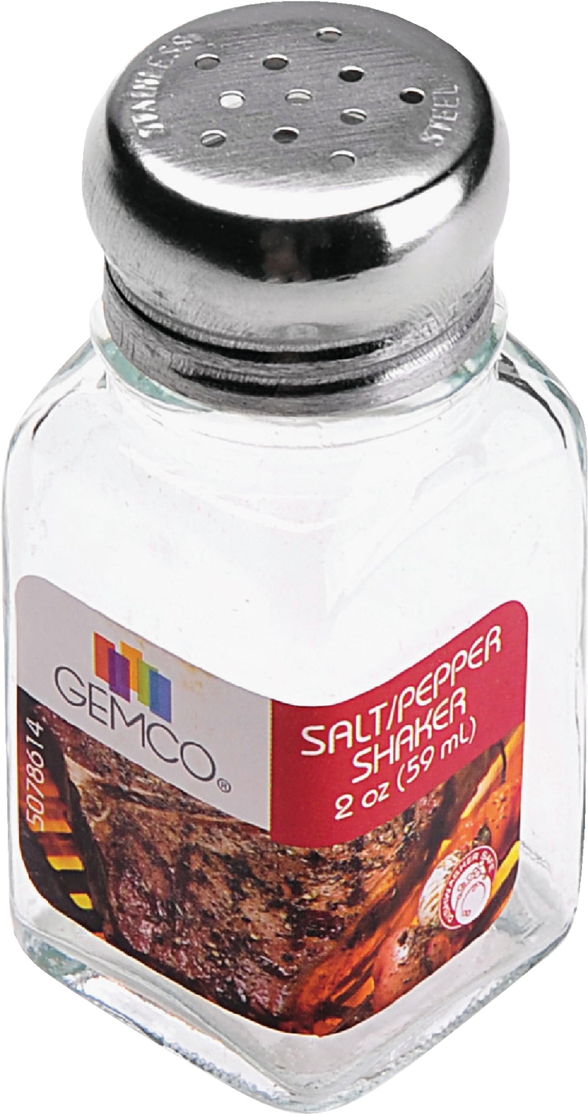 Gemco Square Saltamp Pepper Shaker Set 2 Oz. Clear