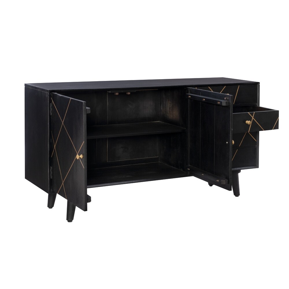 Chapman Black and Gold Console Table