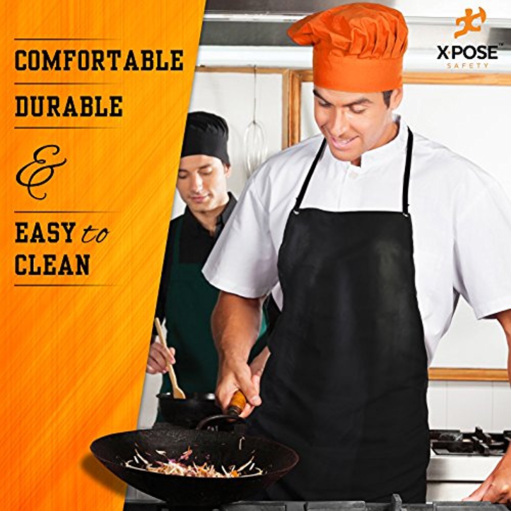 Heavy Duty Vinyl Apron - Industrial Grade Waterproof Material For Ultimate Protection, Lab Work, Meat and Food Service Facilities - by Xpose Safety