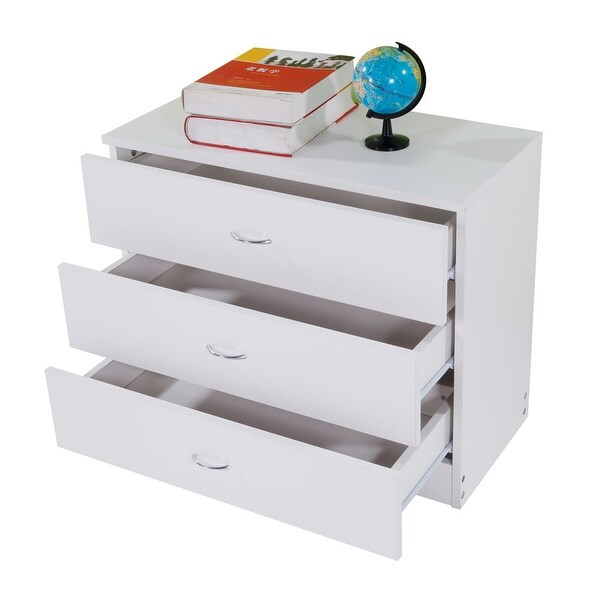 3Drawer Dresser Storage Cabinet Side Table for Bedroom，Living Room