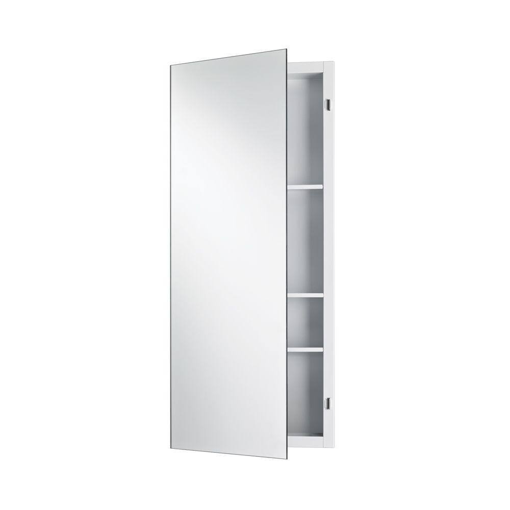 JENSEN Focus 16 in. W x 36 in. H x 4.5 in. D Recessed Medicine Cabinet DIS835P34WHX