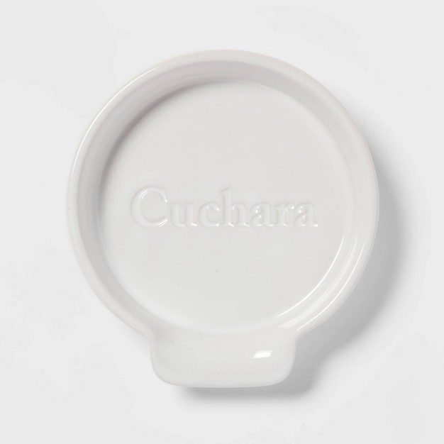 Stoneware Hand Lettered Spanish Cuchara Rest