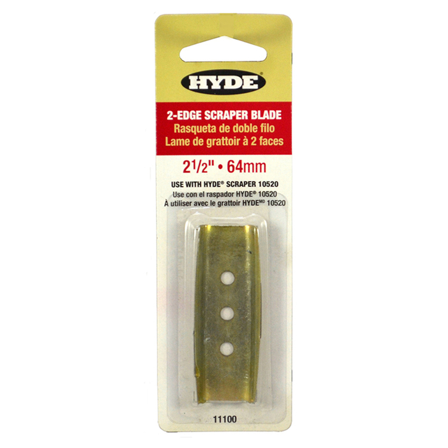 Hyde 2-1/2 in. W High Carbon Steel Double Edge Scraper Blade