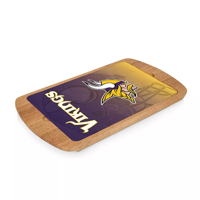 Picnic Time Minnesota Vikings Billboard Glass Top Serving Tray