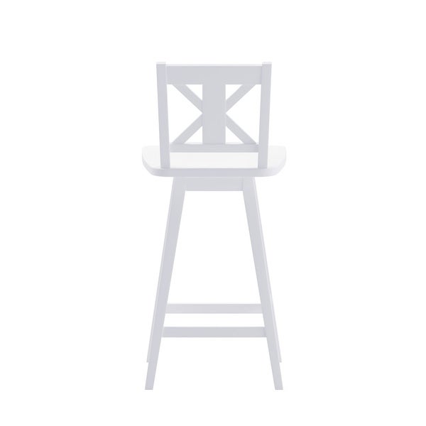 Modern Farmhouse Wooden Swivel Bar Stool