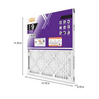 HDX 12 in. x 12 in. x 1 in. Superior Pleated Air Filter FPR 9 HDX1P9-011212