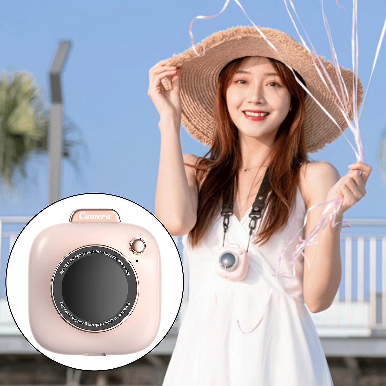 Mini Neck Hanging Fan Camera Shaped Portable Cooling Fan Outdoor Home Fan