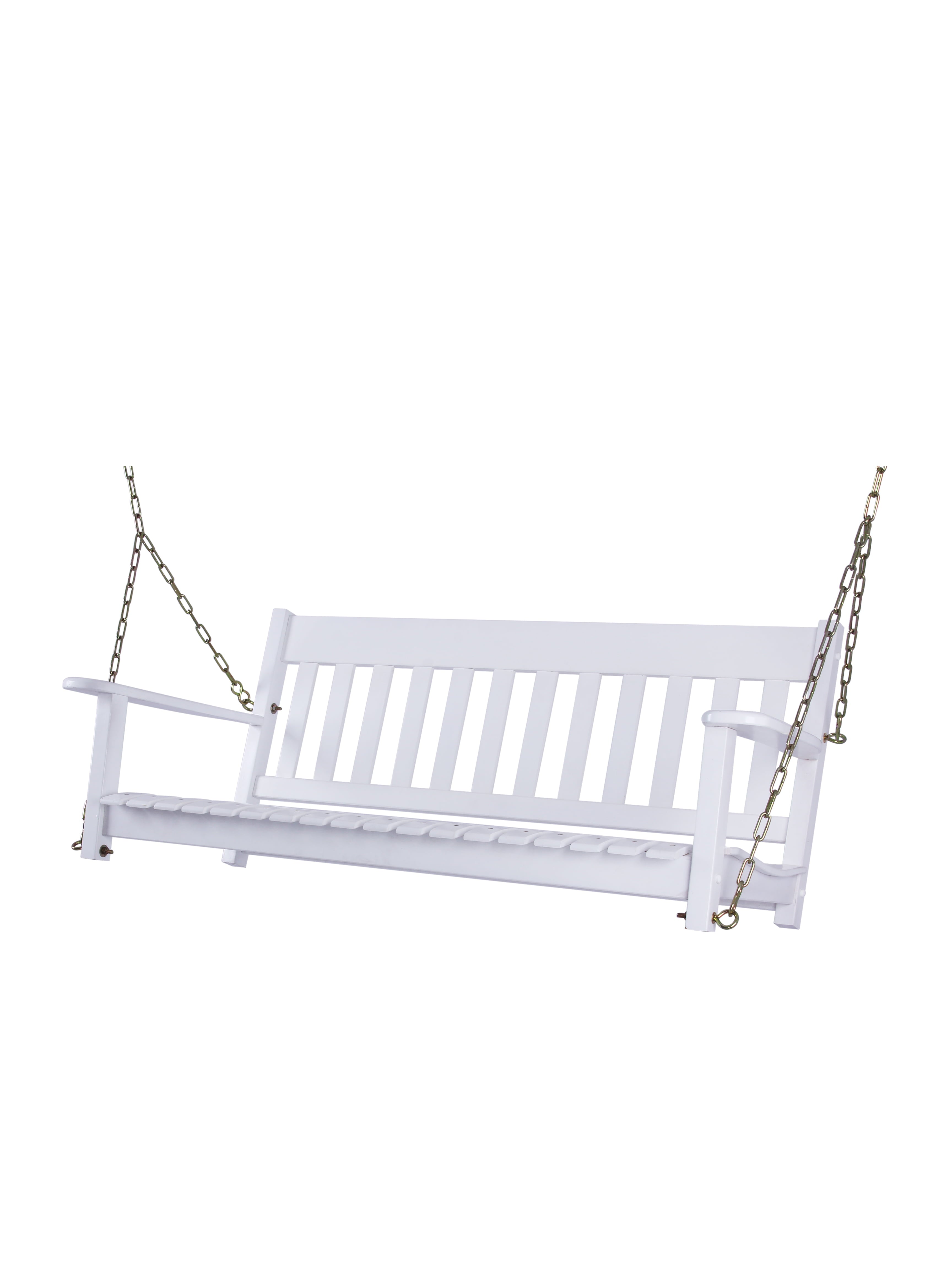 Better Homes & Gardens Delahey Outdoor White Porch Swing