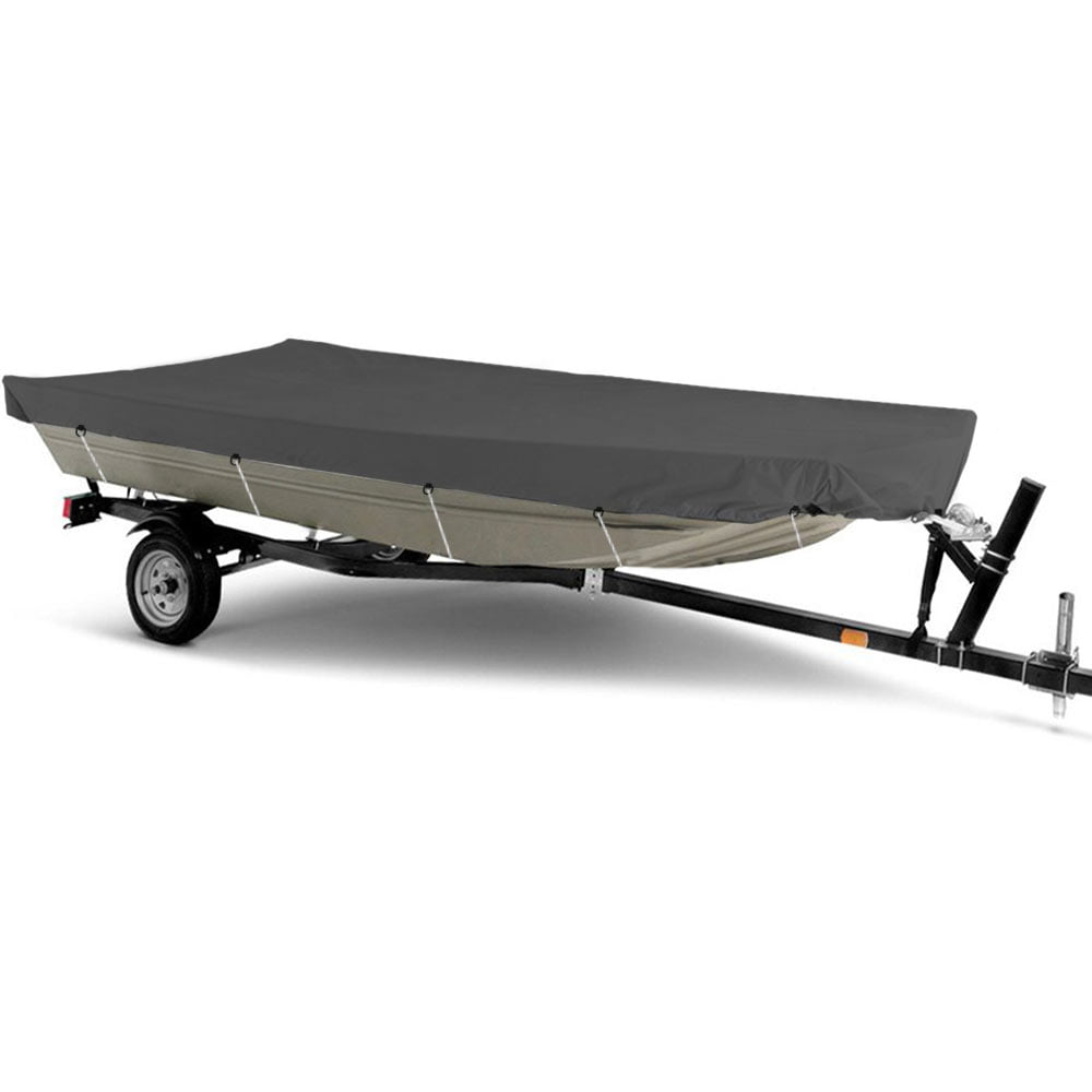 NEH Heavy-Duty Jon Boat Cover- Fits Most Jon Boats 12' to 14'- Waterproof， Dust and Sun Protection- 14'L x 52