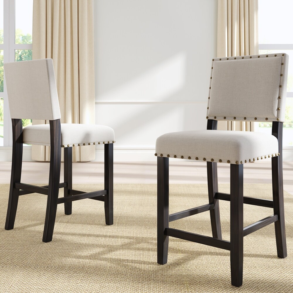 5 Piece Counter Height Dining Table Set with 4 Upholstered Chairs