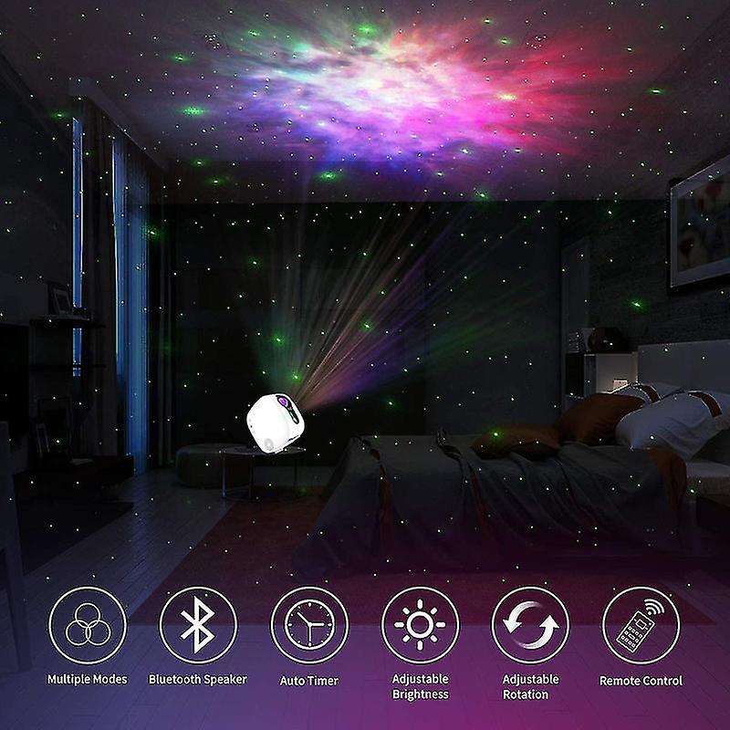 Star Projector Rotating Led Colorful Night Light Nebula Light Atmosphere Bedroom Light