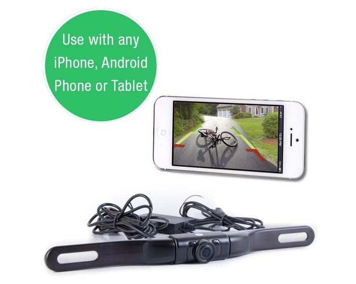 Top Dawg WIFI License Plate Backup Camera for iPhone/Android Phones  Tablets TDWIFIBC