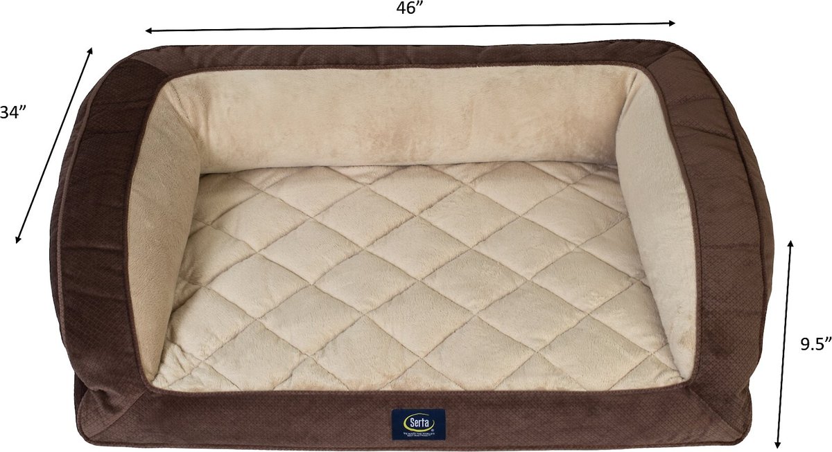 Serta Quilted Couch Cat and Dog Bed， X-Large