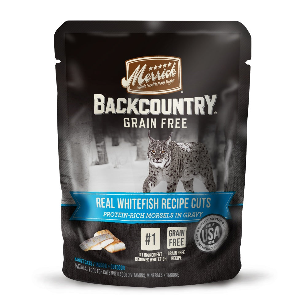 Merrick Backcountry Grain Free Real Whitefish Cuts Recipe Cat Food Pou