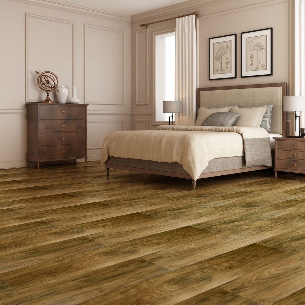 Art3d 36 Pack Peel and Stick Vinyl Floor Tiles Wood Look Planks 54sq.ft