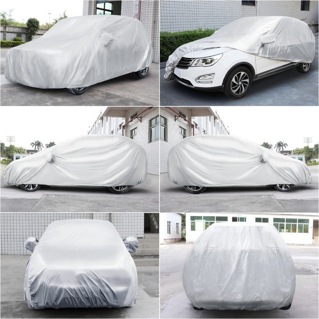 Unique Bargains Polyester Breathable Waterproof All Weather Protect Car Cover