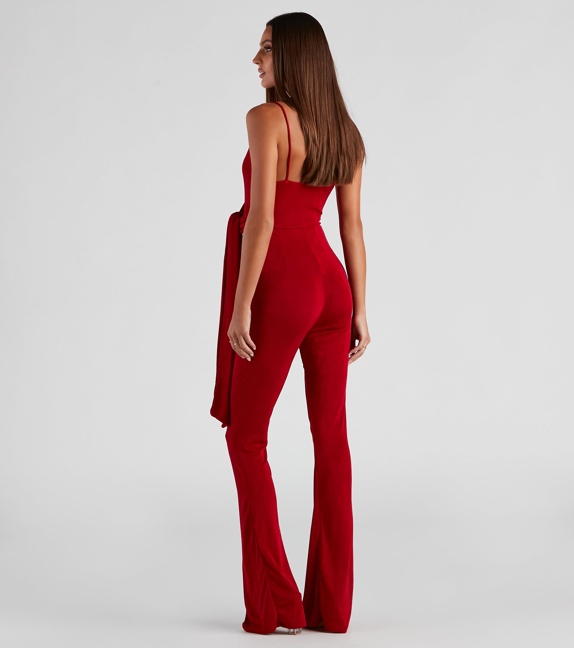 Tied In Knots Surplice Jumpsuit