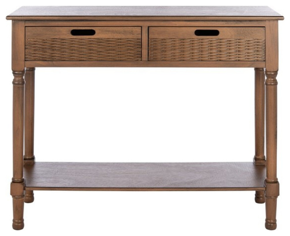 Gracyn 2 Drawer Console Brown   Modern   Console Tables   by Virgil Stanis Design  Houzz