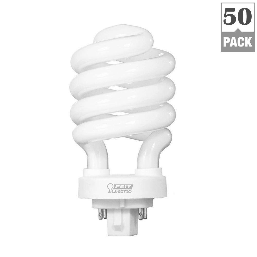 Feit Electric 100-Watt Equivalent CFLNI Spiral 4-Pin G24Q-3 Base Soft White (2700K) Compact Fluorescent CFL Light Bulb (50-Pack) PLSP26E50