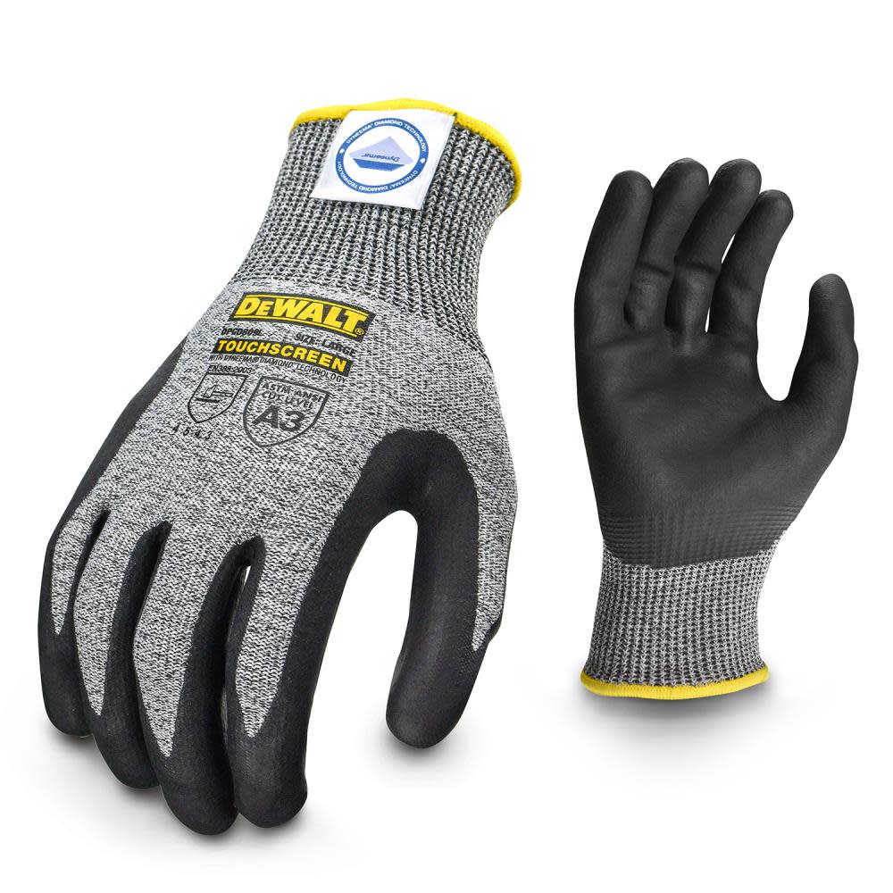 DEWALT Touchscreen Glove Dyneema Cut Protection Level A3 XL DPGD809XL from DEWALT