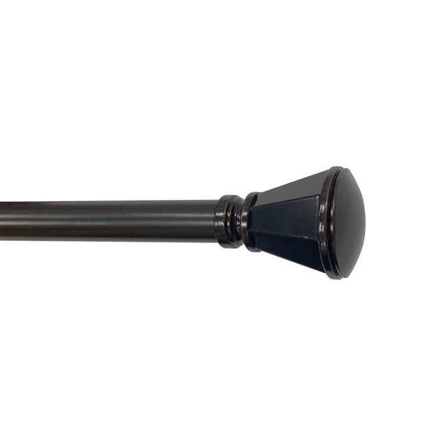 Decorative Drapery Single Rod Set With Trumpet Finials Oil Rubbed Bronze Lumi Home Furnishings