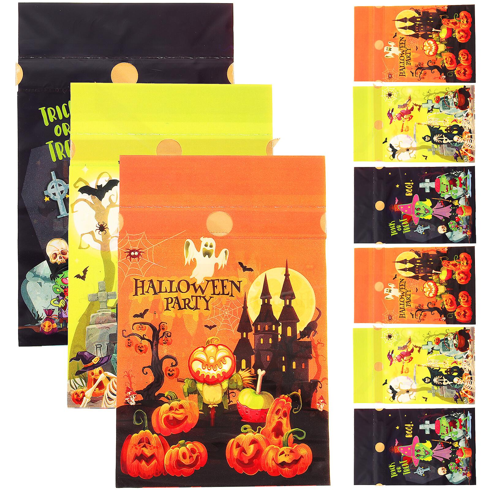 50pcs Halloween Gift Bags Drawstring Pouches Party Goodies Bag Halloween Supplies