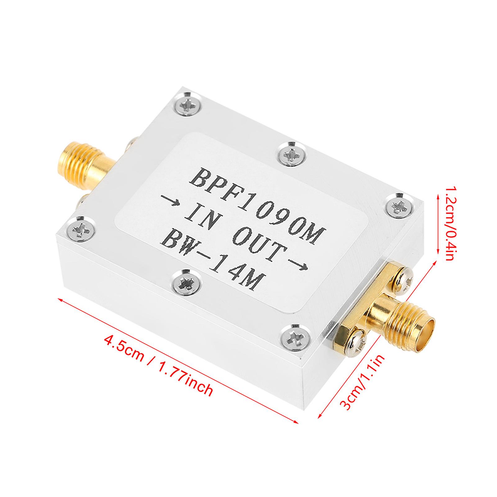 1 PCS 1090MHz ADS-B Aeronautical Bandwidth 14MHz SMA Interface Band pass Filter