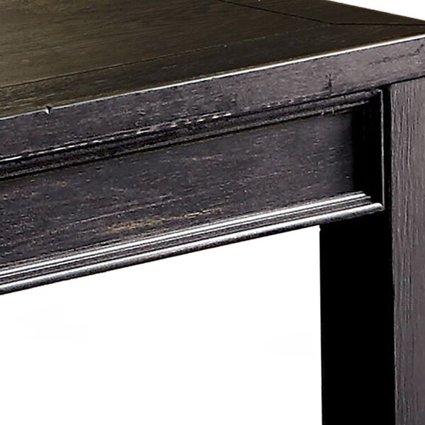 Furniture of America Dill Black 48-inch Solid Wood 1-shelf Coffee Table