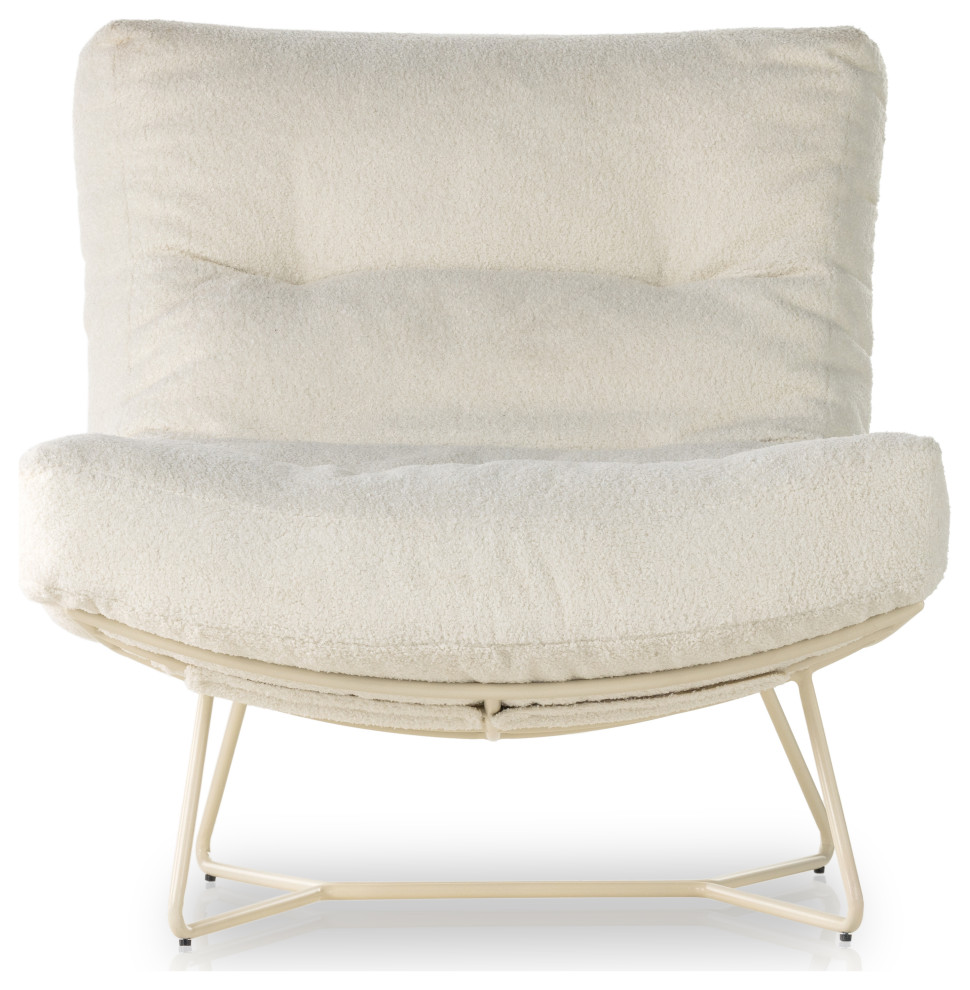 Hoover Chair  Cardiff Cream   Contemporary   Armchairs And Accent Chairs   by Zin Home  Houzz