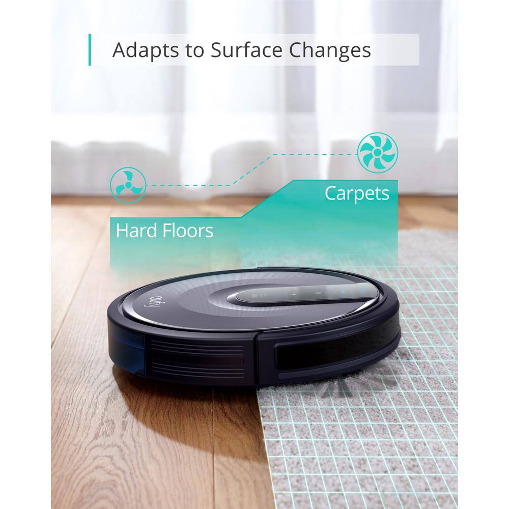 Eufy RoboVac 25C MAX Robotic Vacuum Cleaner with Wi-Fi Connected Compatible with Alexa and Google Assistant in Black T2132JQ1