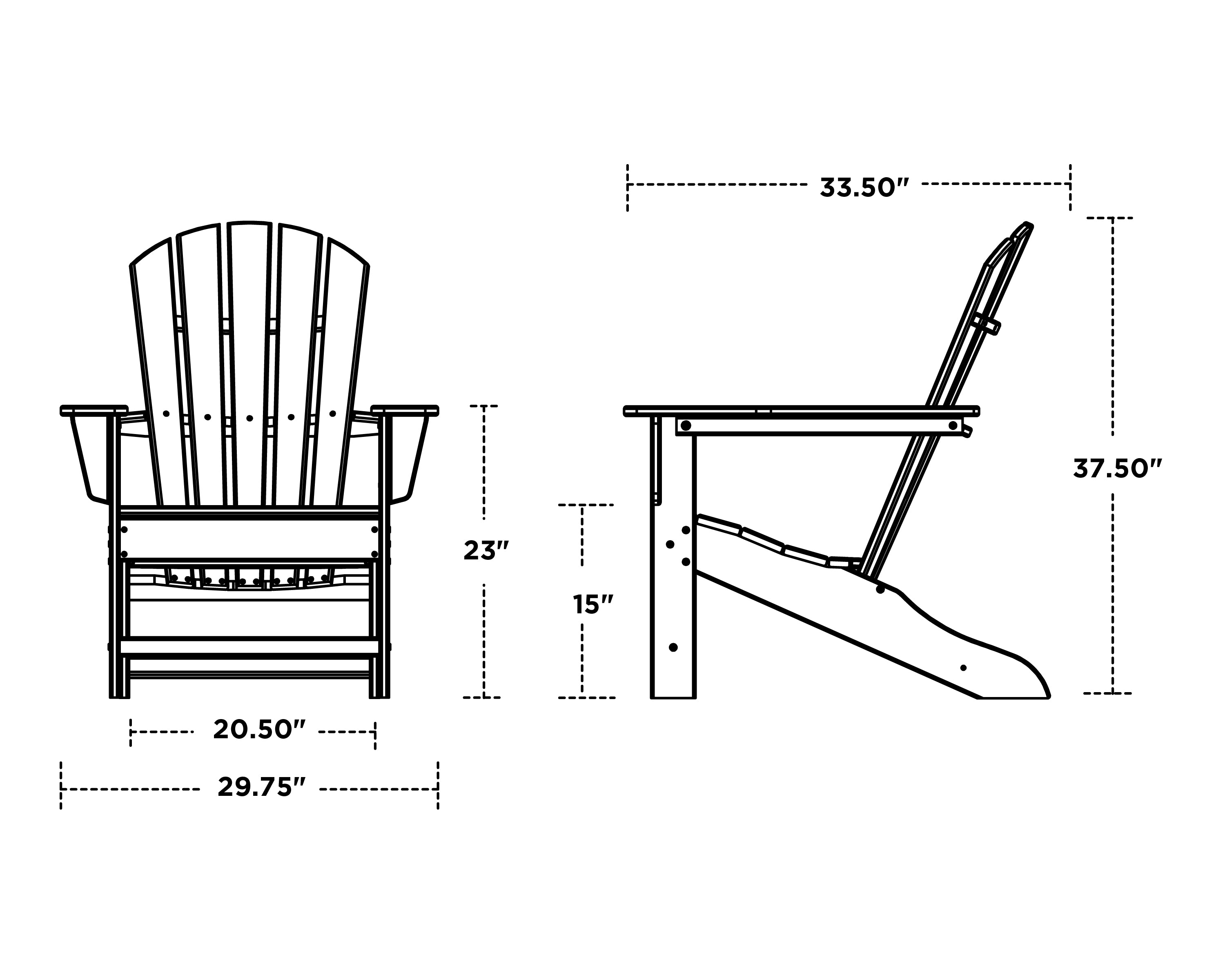 Polywood Palm Coast Adirondack Chair HNA10