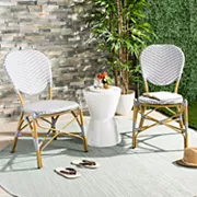 Safavieh Indoor / Outdoor Herringbone Stacking Bistro Chair 2-piece Set