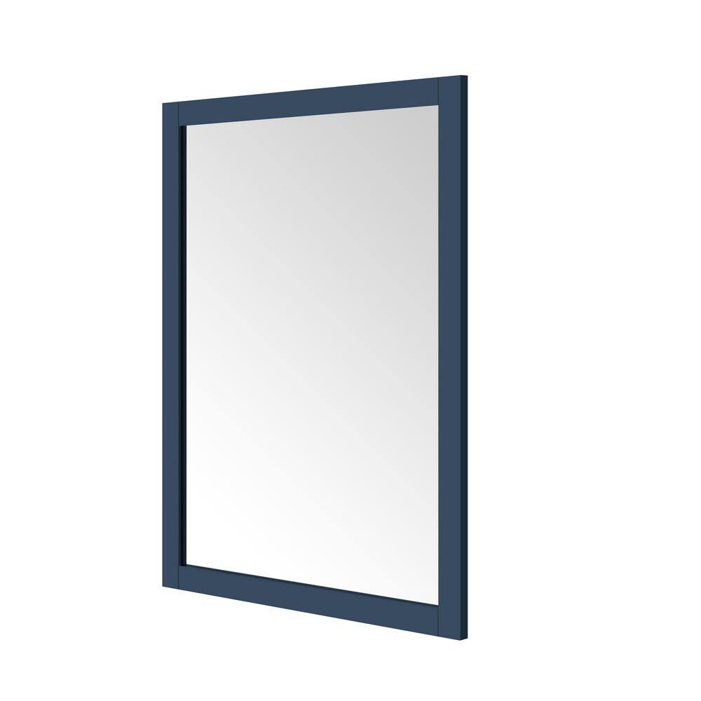 Home Decorators Collection Mayfield 28.00 in. W x 36.00 in. H Framed Rectangular Bathroom Vanity Mirror in Grayish Blue Mayfield MR-GB