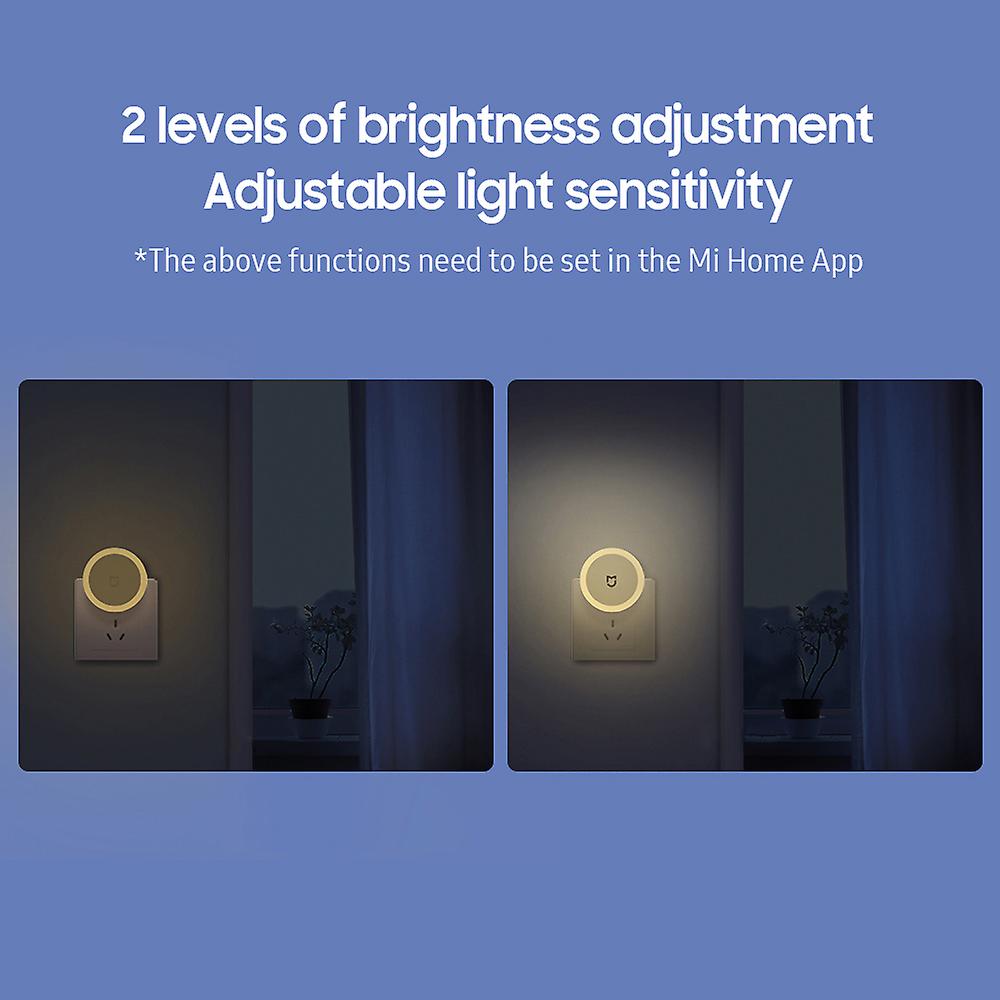 Xiaomi Mi Smart Night Light Plug-in Light Sensor Auto Lighting Soft Warm Light Anti-blue Light Energy-saving Night Lamp 220v No.276028