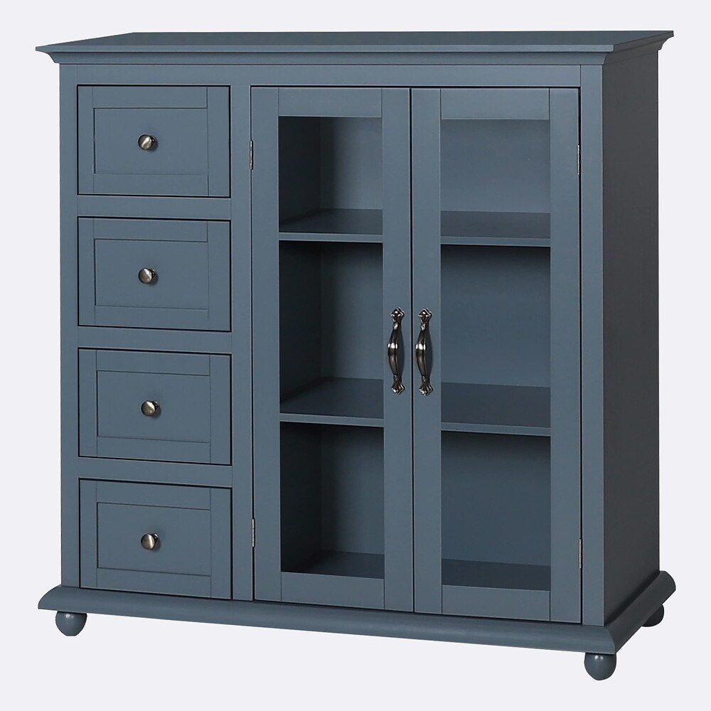 Sideboards and Buffets Storage Cabinet  Buffet Cabinet with Drawers   Doors  Freestanding Cupboard Buffet Server Console Table