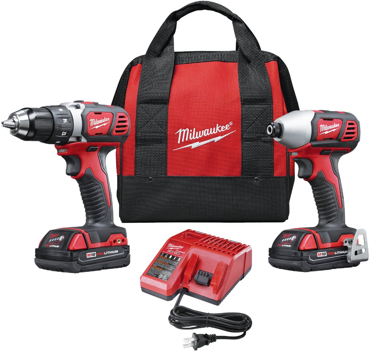 MW M18 Li-Ion Drillamp Impact Cordless Tool Combo Kit