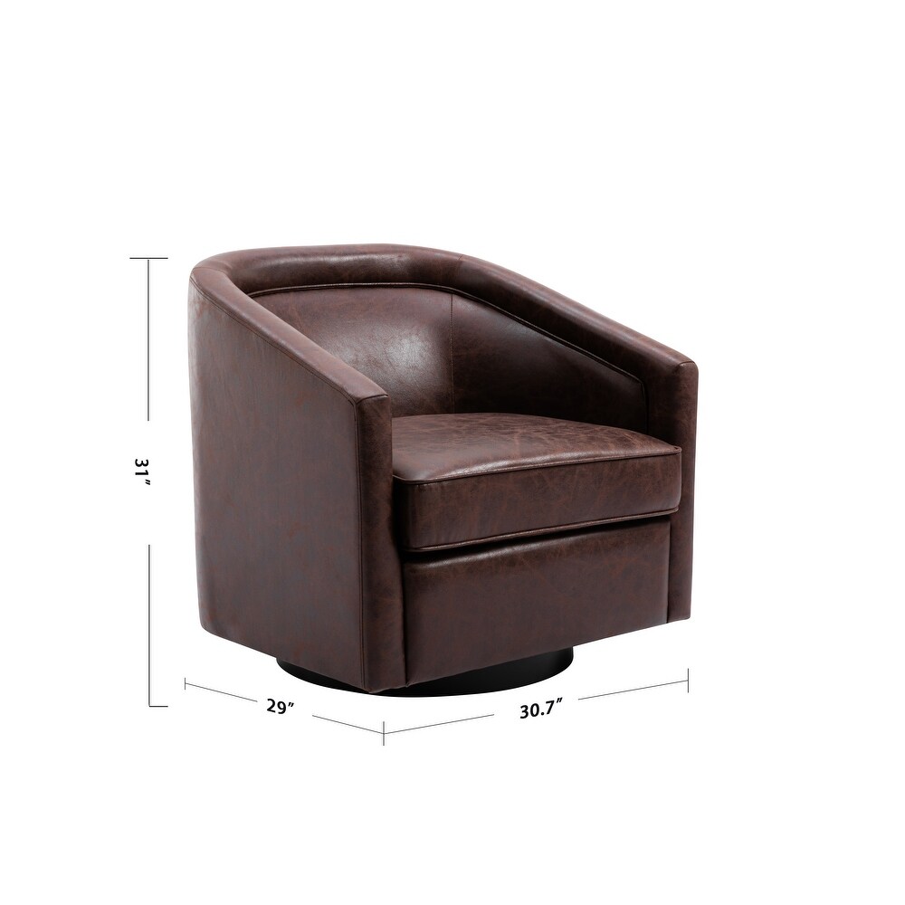 WOVENBYRD Classic Barrel Swivel Chair