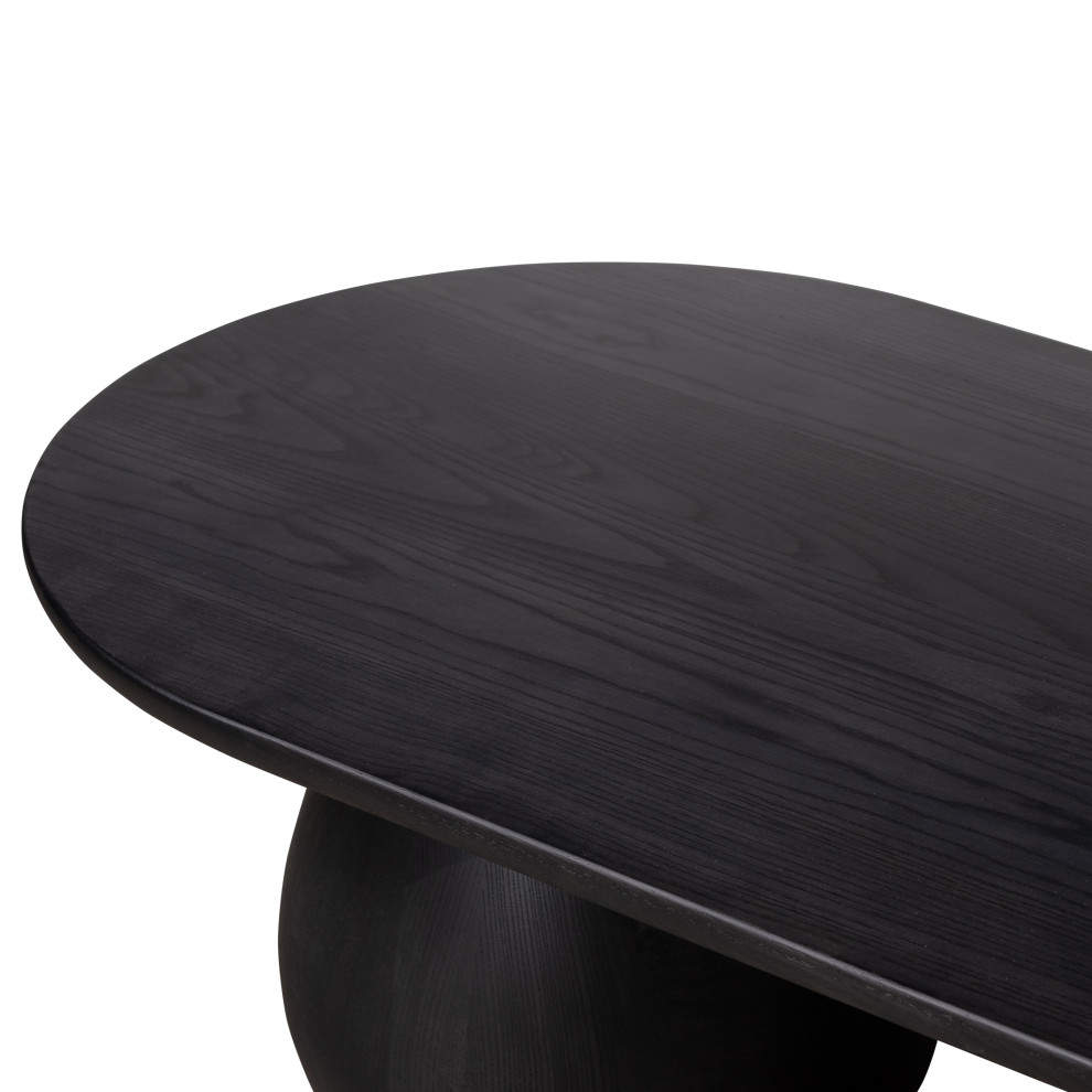 Merla Wood Coffee Table Black Wash Ash   Transitional   Coffee Tables   by Zin Home  Houzz