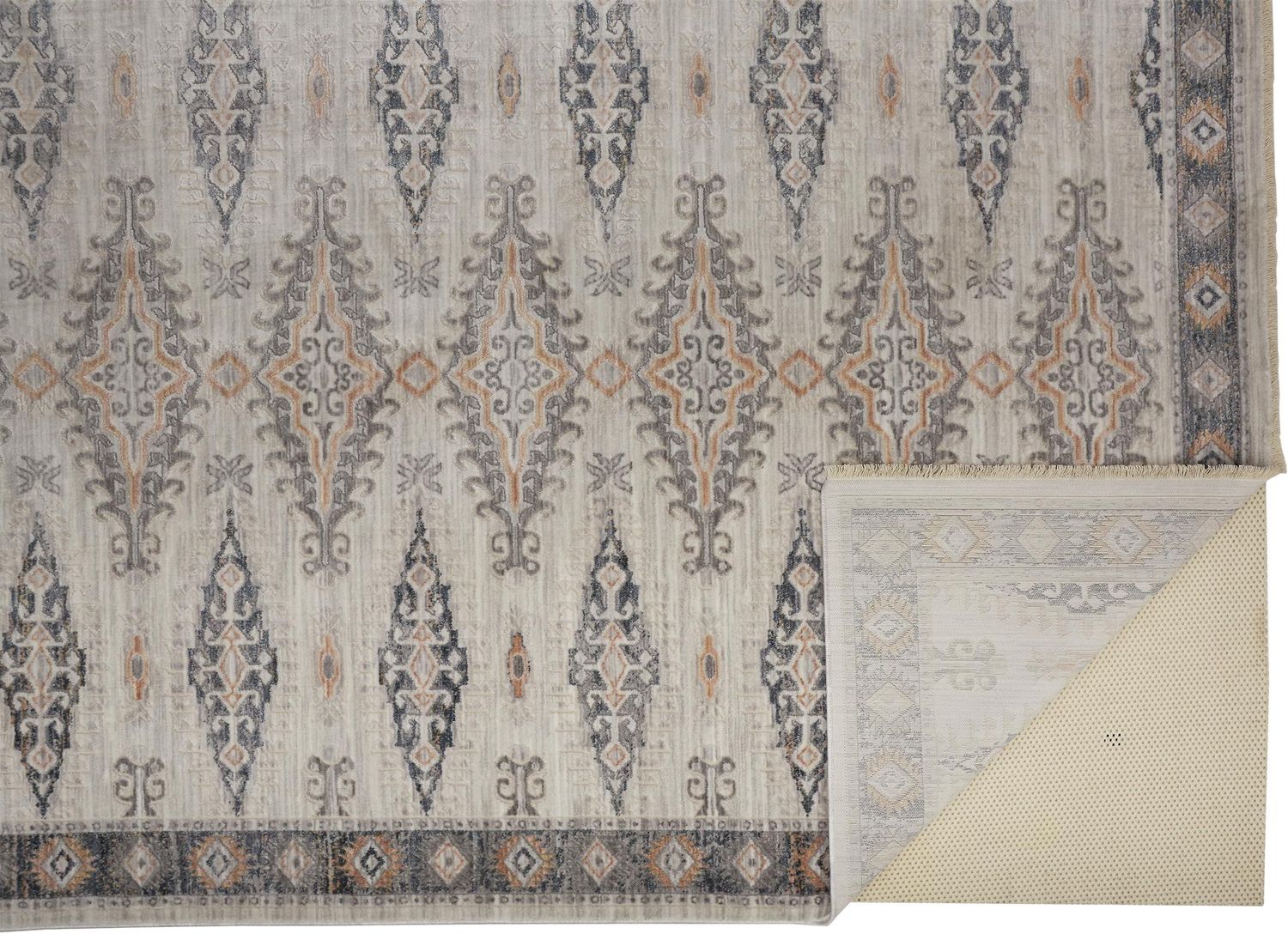 Dunlap Ivory and Blue Rug by BD Fine