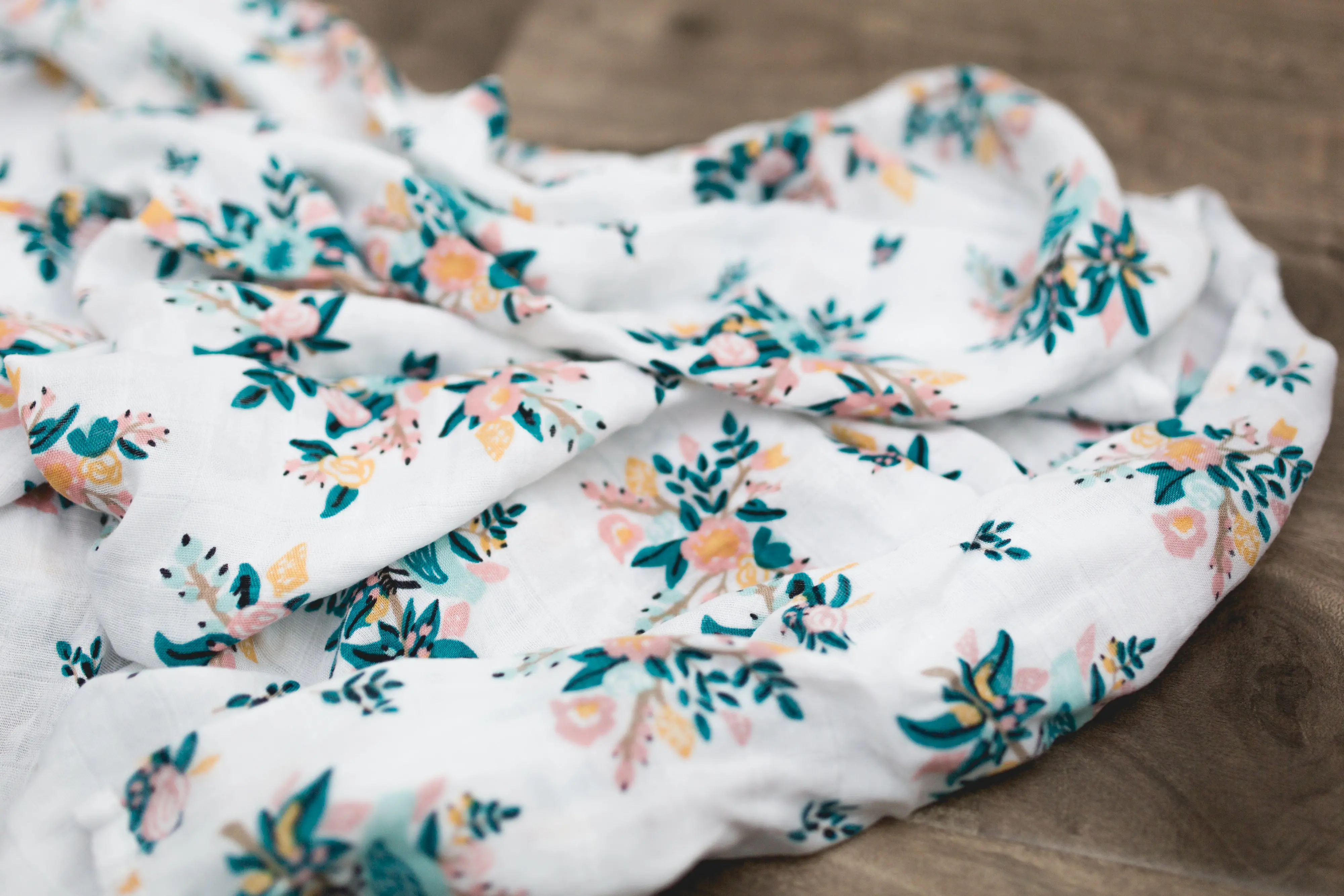 Meadowlark Bamboo Rayon and Cotton Muslin Swaddle Blanket