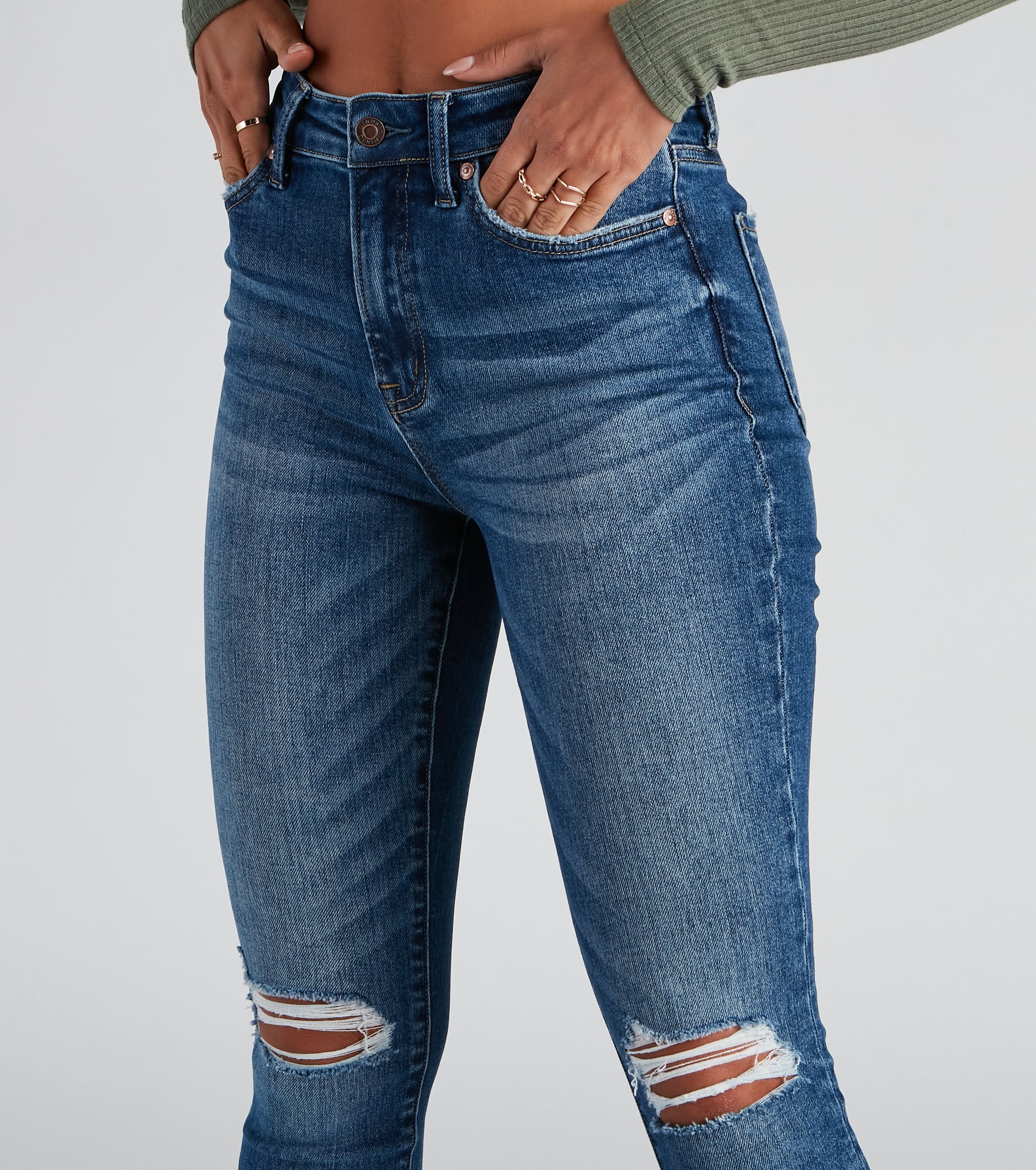 Taylor High Rise Skinny Crop Jeans By Windsor Denim