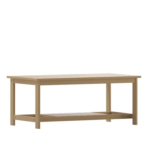 Indoor/Outdoor Poly Resin 2Tier Adirondack Coffee Table