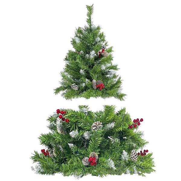 4 PCS PreLit Xmas Tree Artificial Christmas