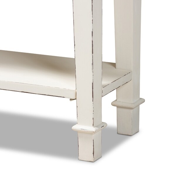 The Gray Barn Mead Grove French Accent White Console Table