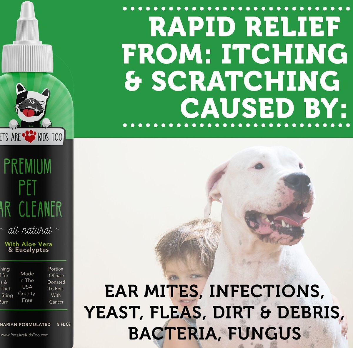 Pets Are Kids Too Premium Pet Ear Cleaner Solution